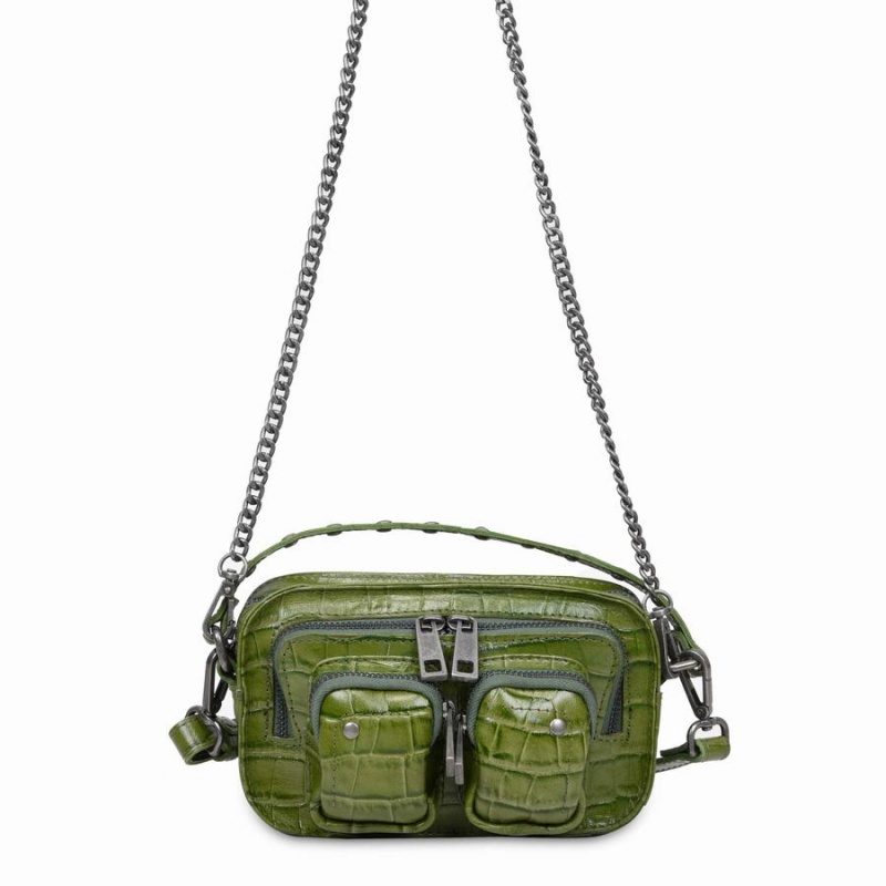 Women\'s Núnoo Helena Texas Crossbody Bags Green | WYO59XA