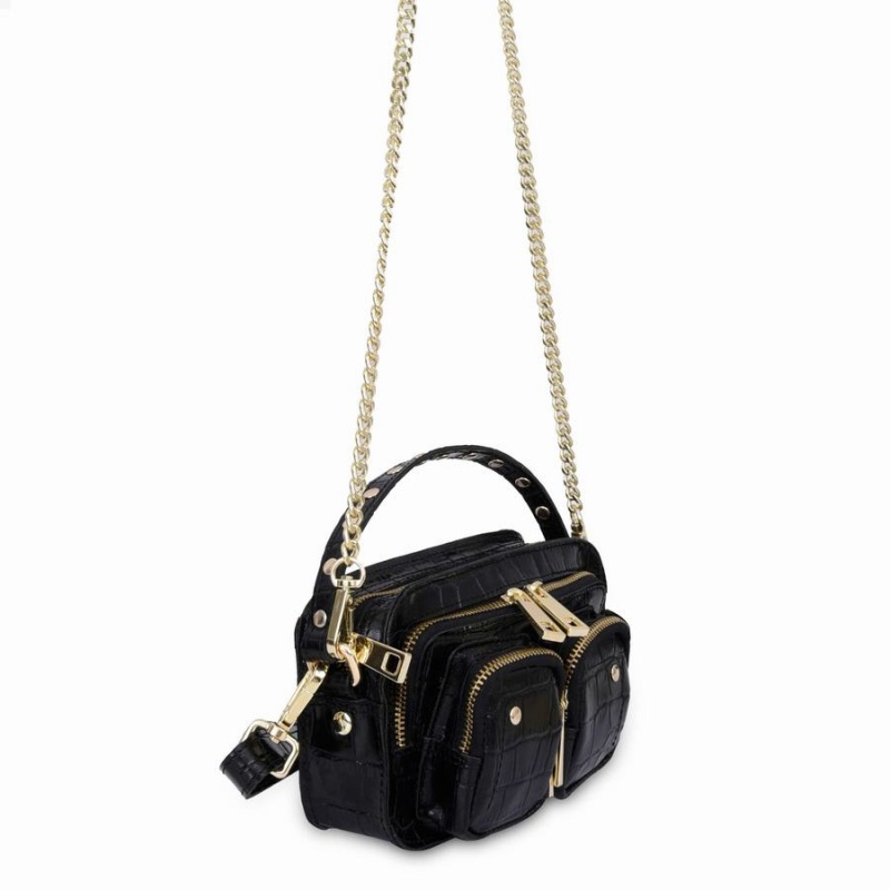 Women's Núnoo Helena Texas Small Bags Black | CPO4992WM