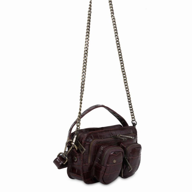 Women's Núnoo Helena Texas Small Bags Red Brown | JXP4390EL