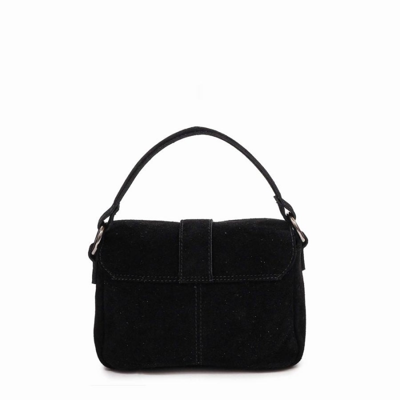 Women's Núnoo Honey Buckle Suede Shoulder Bags Black | RTP6481EJ