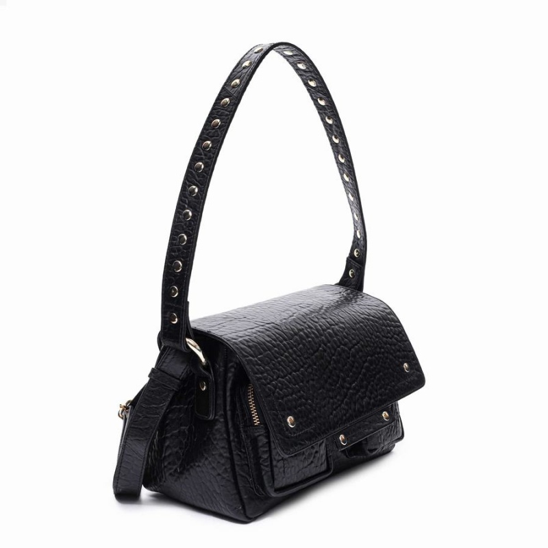 Women's Núnoo Honey New Zealand Shoulder Bags Black | DEV4557NR