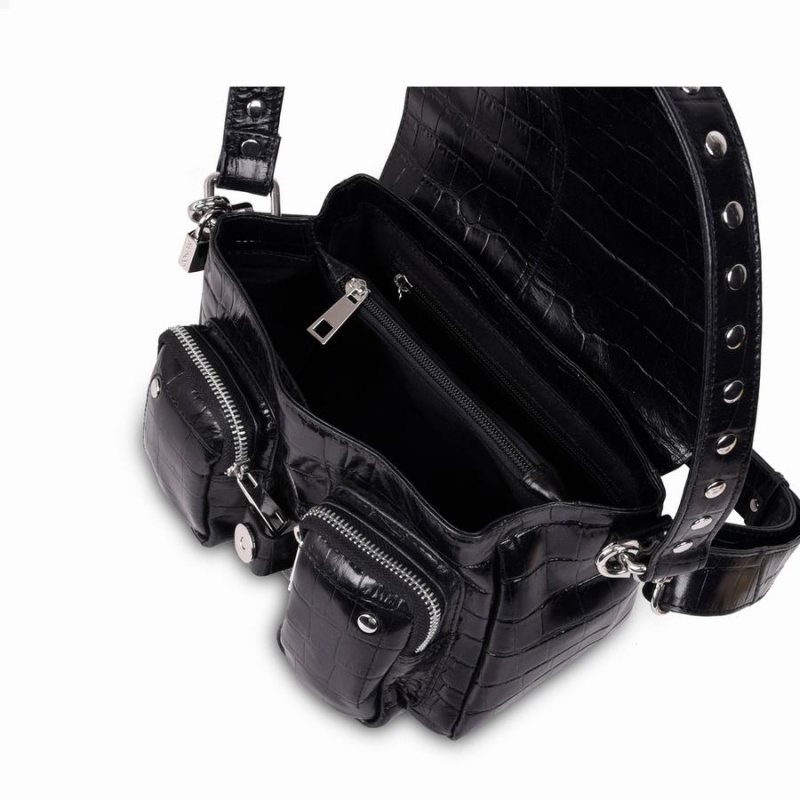 Women's Núnoo Honey Texas Shoulder Bags Black | EFN9796FP