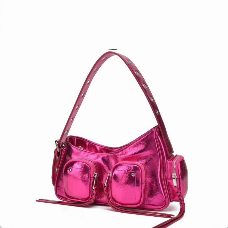 Women's Núnoo Jennifer Pocket Recycled Cool Shoulder Bags Pink | ANC4874DE