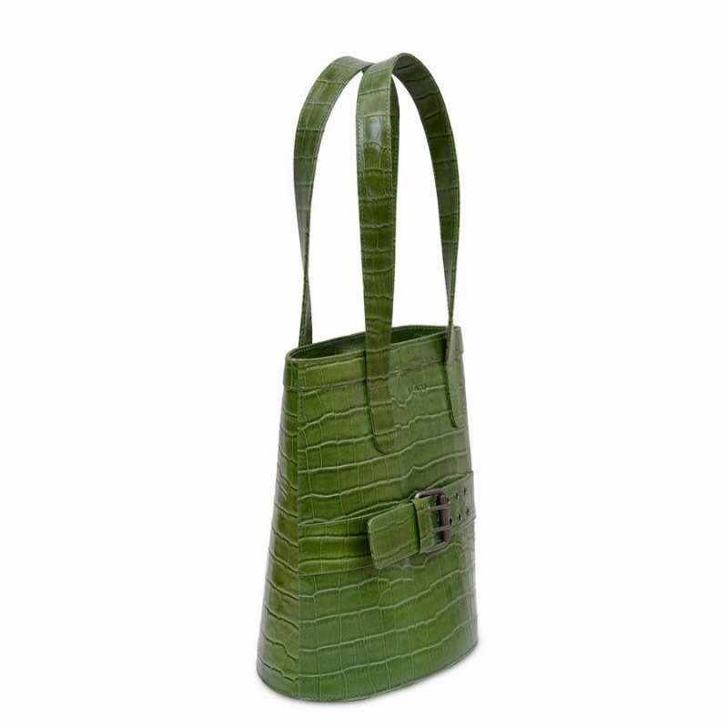 Women's Núnoo Nivi Texas Tote Bags Green | VAE1967EV