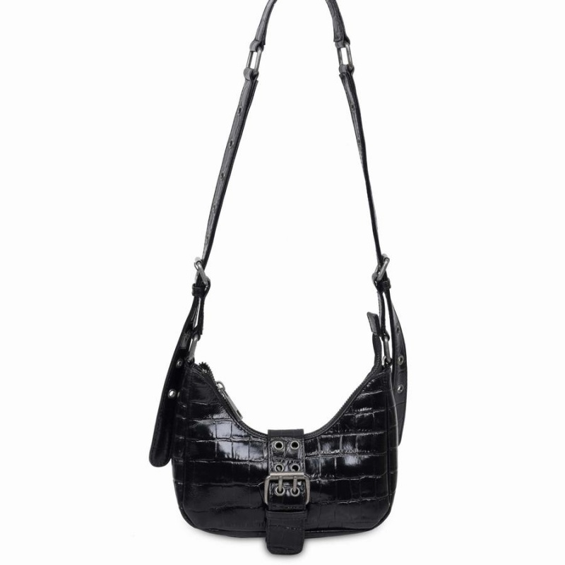 Women\'s Núnoo Palma Buckle Texas Shoulder Bags Black | JTH755JD