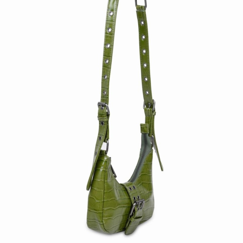 Women's Núnoo Palma Buckle Texas Shoulder Bags Green | GTK5698GL