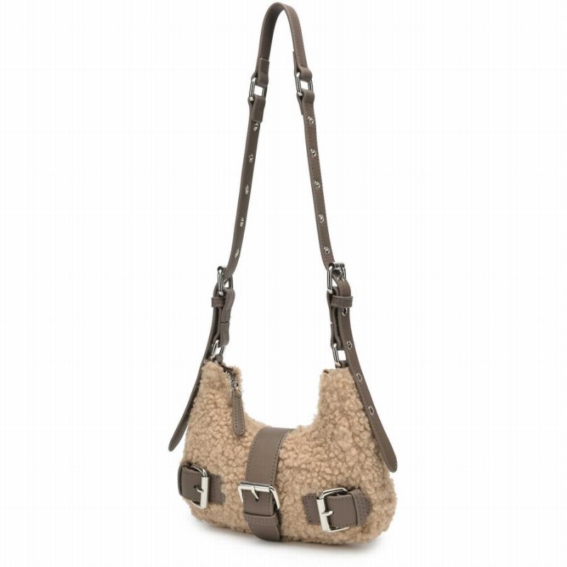 Women's Núnoo Palma Curl Shoulder Bags Brown | MQI8371MO