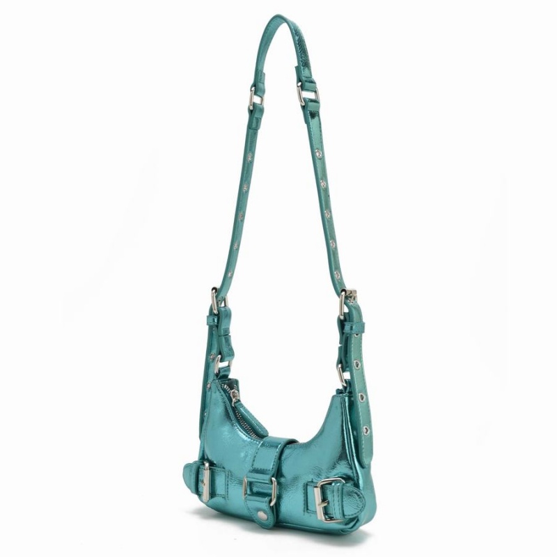 Women's Núnoo Palma Recycled Cool Shoulder Bags Light Blue | TBE4410SE