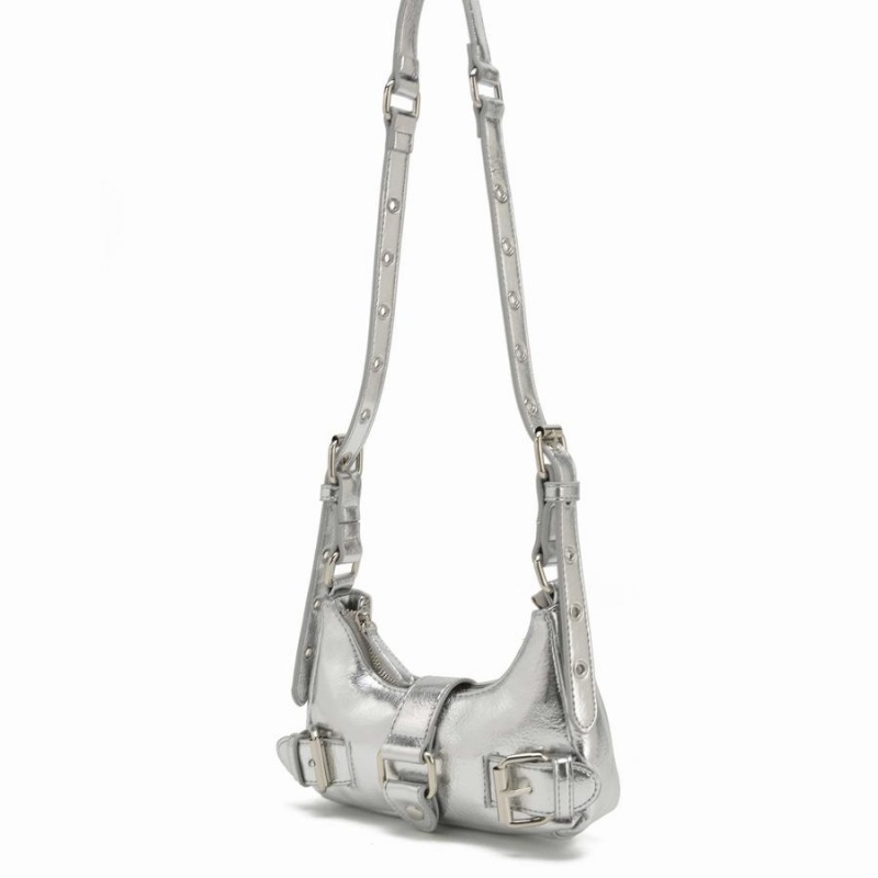 Women's Núnoo Palma Recycled Cool Shoulder Bags Silver | HTM537MS