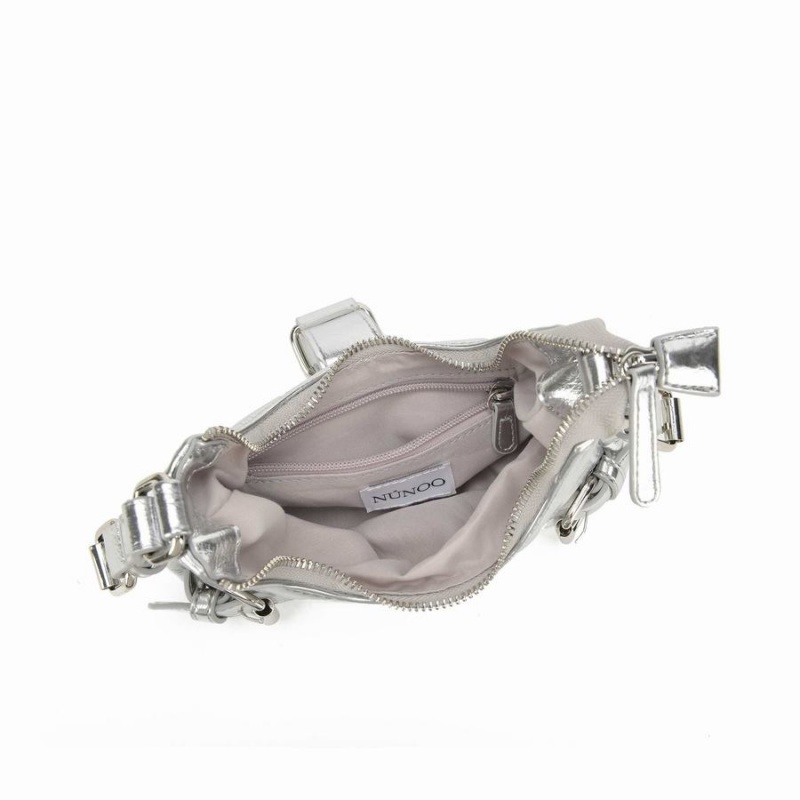 Women's Núnoo Palma Recycled Cool Shoulder Bags Silver | HTM537MS