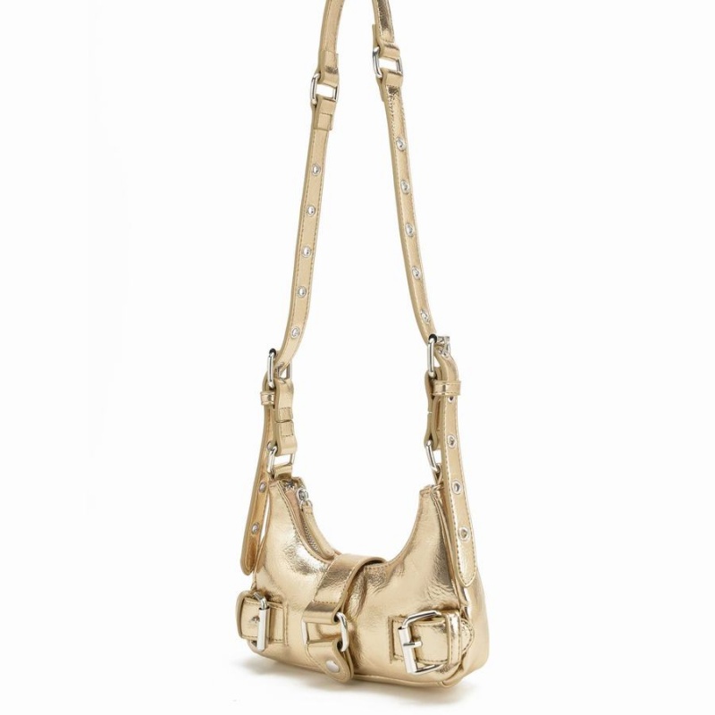 Women's Núnoo Palma Recycled Cool Shoulder Bags Gold | CJW4051GO