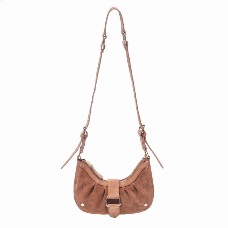 Women\'s Núnoo Palma Suede Small Bags Brown | TRA2420PO