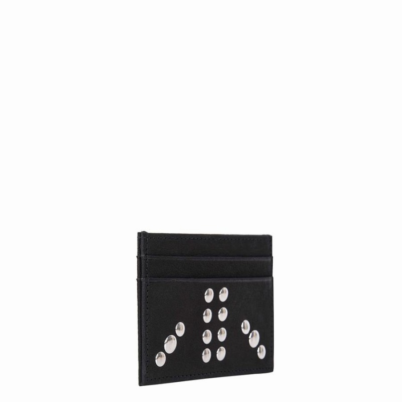 Women's Núnoo Pixie Rivet Washed Wallets Black | KHB2133BL