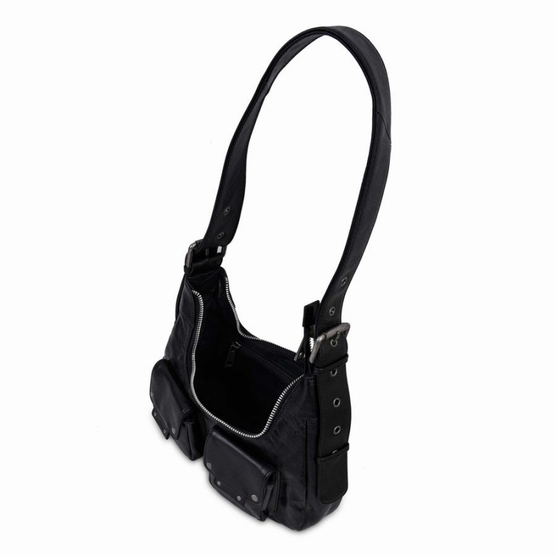 Women's Núnoo Sally Small Air 1 Shoulder Bags Black | IES8626KP