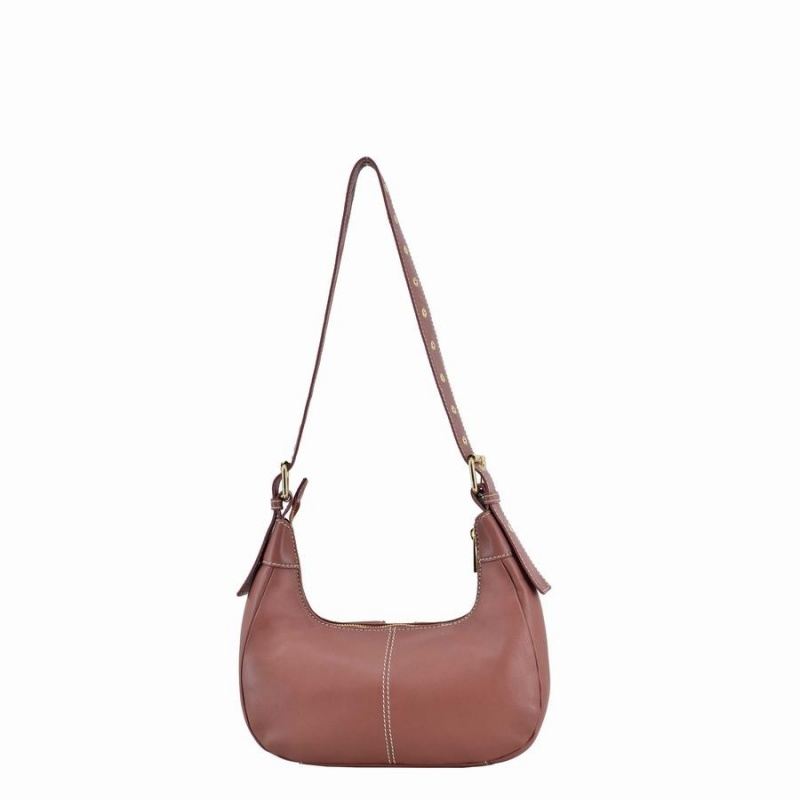 Women's Núnoo Sally Small Cozy Shoulder Bags Pink Brown | NFH8314WK