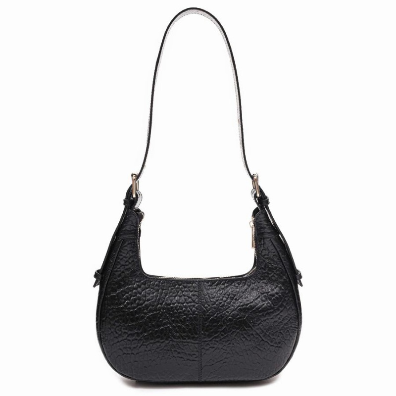 Women's Núnoo Sally Small Eyelet New Zealand Shoulder Bags Black | ZIS3175KG