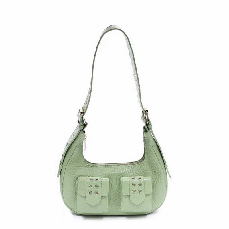 Women\'s Núnoo Sally Small Eyelet New Zealand Shoulder Bags Green | KLW685OD