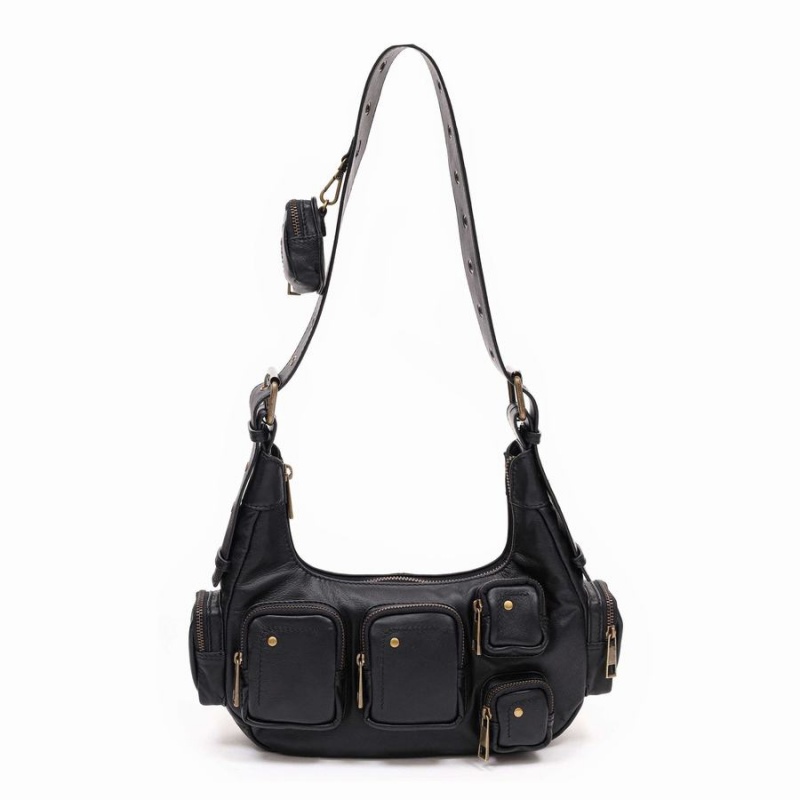 Women\'s Núnoo Sally Small Pocket Sheep Shoulder Bags Black | BUN3424CN