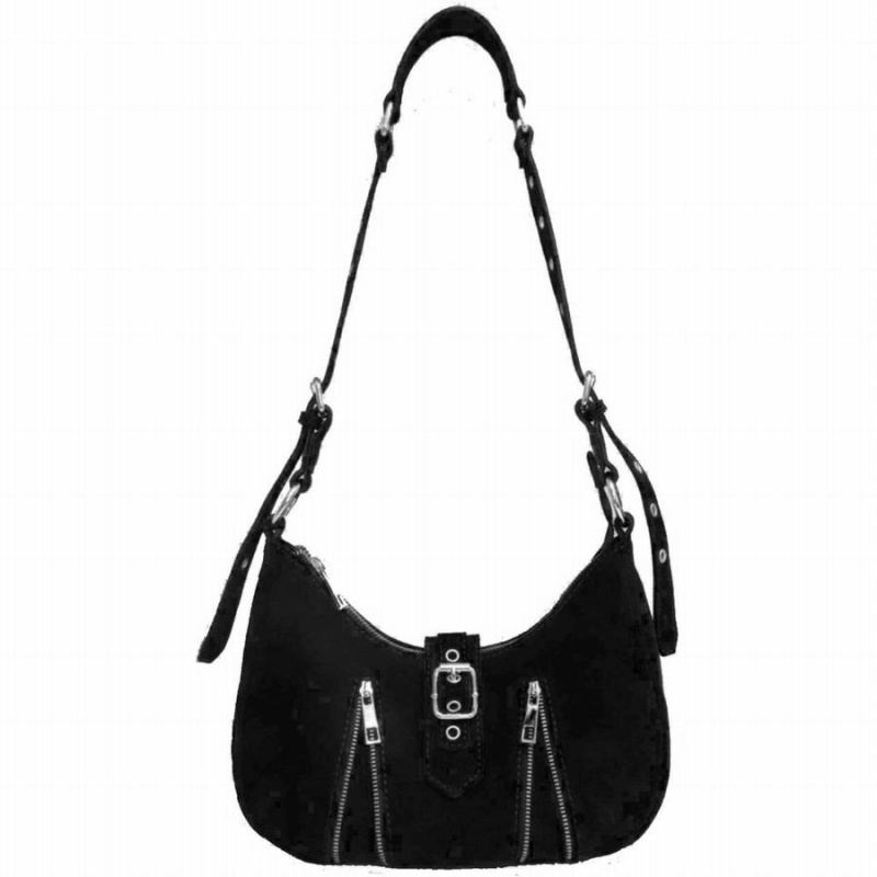 Women\'s Núnoo Skye Suede Shoulder Bags Black | UBB3023FP