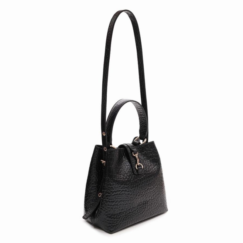 Women's Núnoo Small Chiara New Zealand Shoulder Bags Black | FPI9836CK