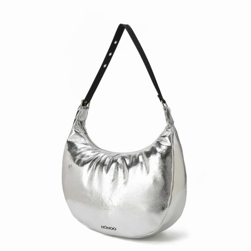 Women's Núnoo Stella Recycled Cool Shoulder Bags Silver | KBZ1625TC