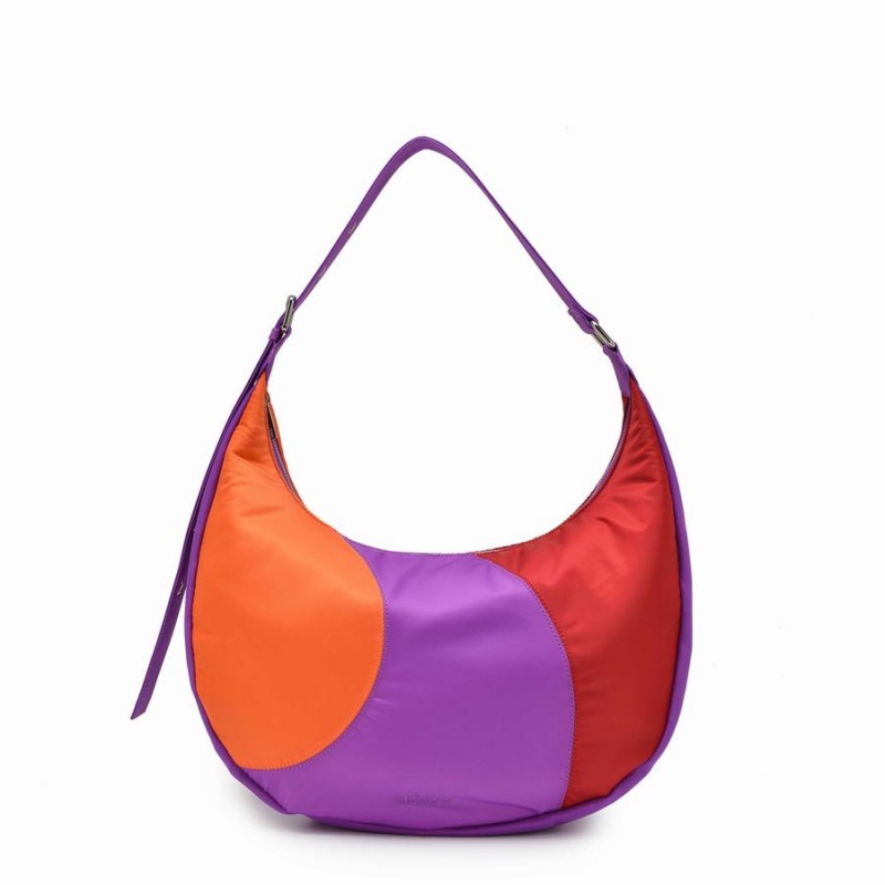 Women\'s Núnoo Stella Recycled Nylon Susmie Shoulder Bags Purple Orange Red | EGN8155XW