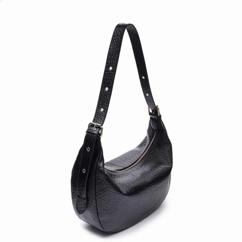 Women's Núnoo Stella Small New Zealand Shoulder Bags Black | NOQ8471LU