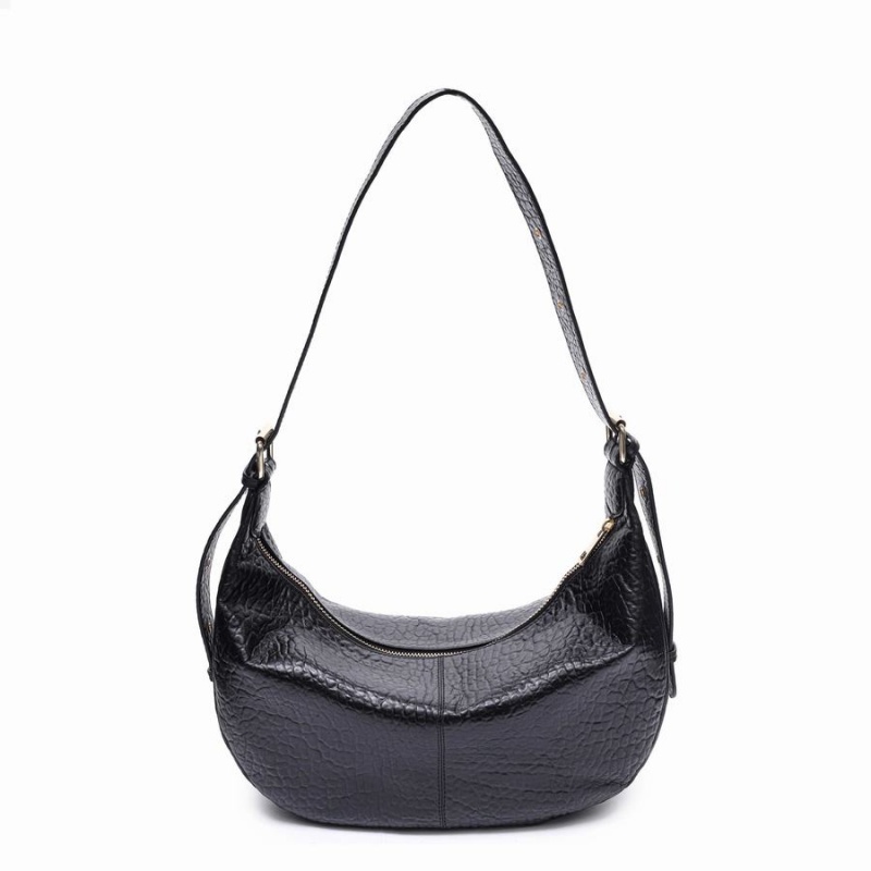 Women's Núnoo Stella Small New Zealand Shoulder Bags Black | NOQ8471LU